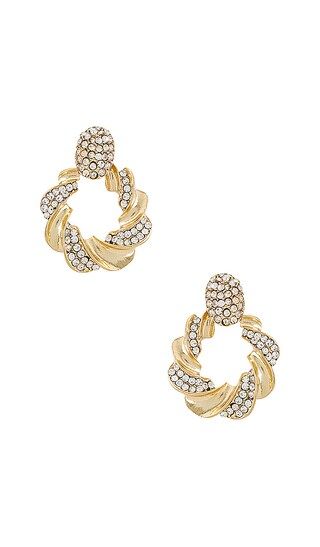 Diamond Circle Earring in Gold | Revolve Clothing (Global)