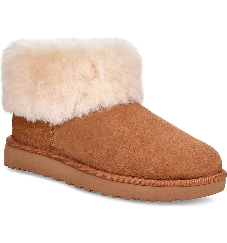 Classic Mini Fluff Genuine Shearling Bootie | Nordstrom