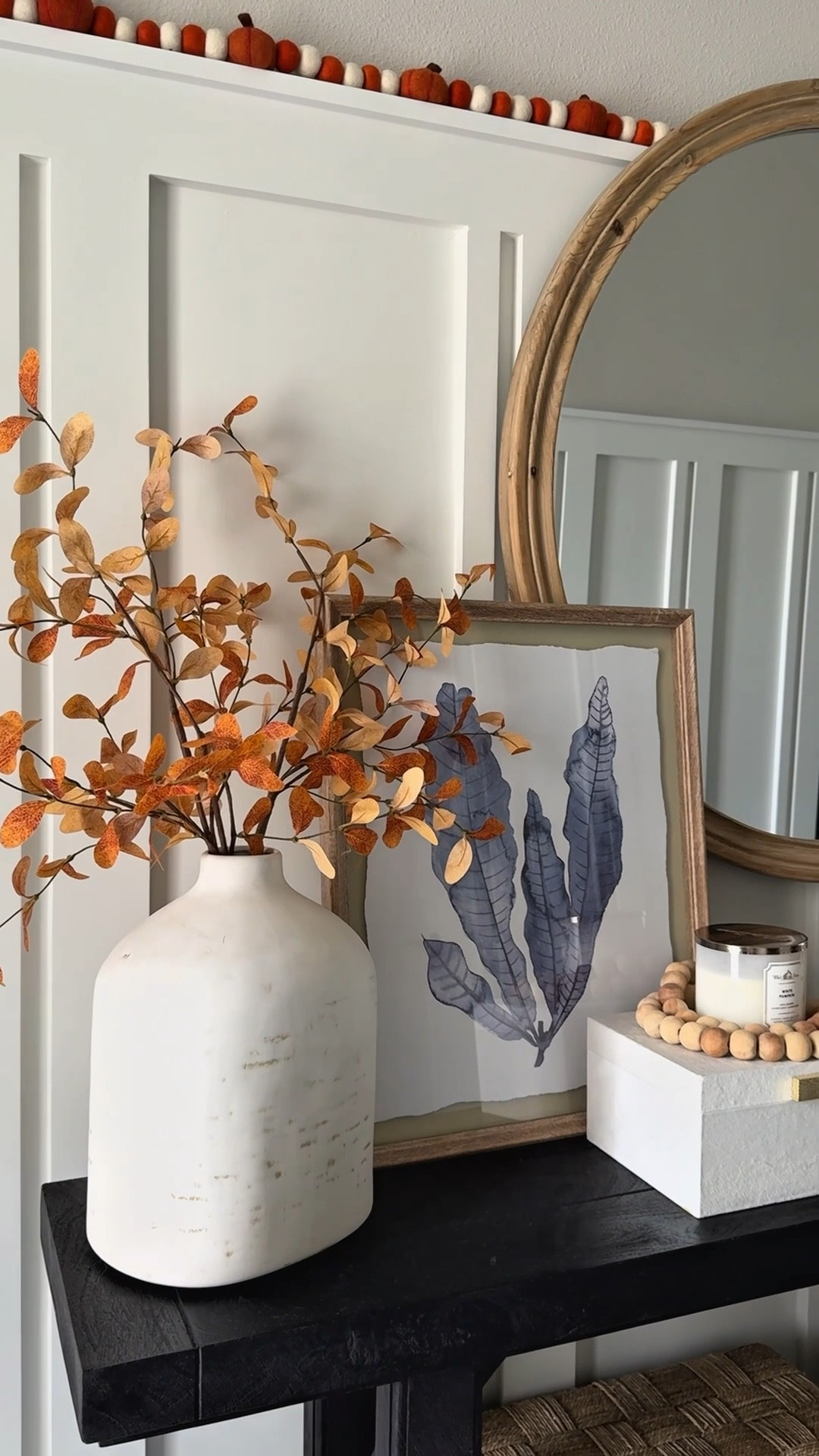 Just a little fall magic at the door 🍂✨ Goodbye summer greenery, hello autumn leaves and pumpkins 🎃  Sometimes the smallest swaps make the biggest difference! #SeasonalDecor #FallEntryway #CozyHome

#LTKSaleAlert #LTKStyleTip #LTKSeasonal