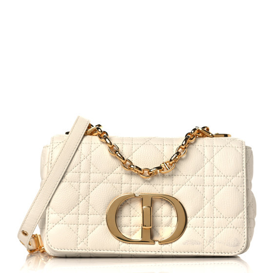 Calfskin Cannage Small Caro Bag Ivory | FASHIONPHILE (US)