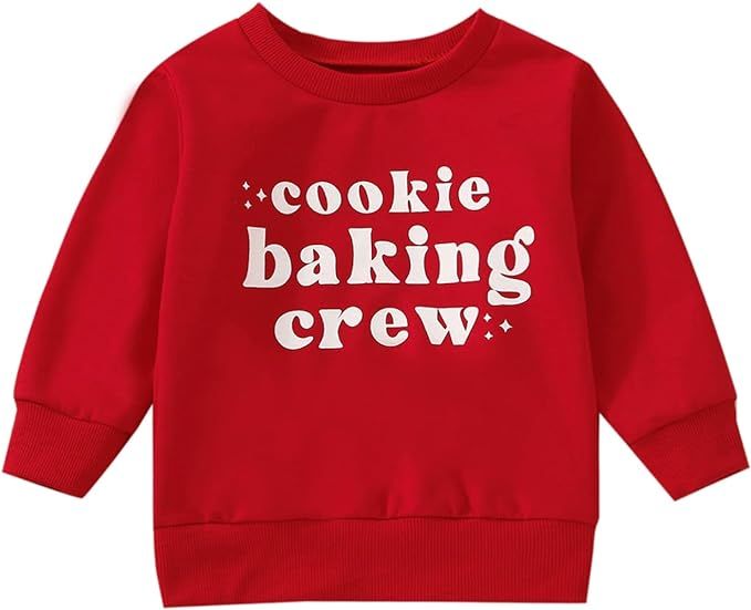 Toddler Baby Boys Girls Christmas Clothes Funny Letter Print Sweatshirt Winter Baby Christmas Out... | Amazon (US)
