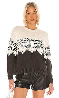 Velvet by Graham & Spencer Leanna Sweater in Milk & Charcoal from Revolve.com | Revolve Clothing (Global)