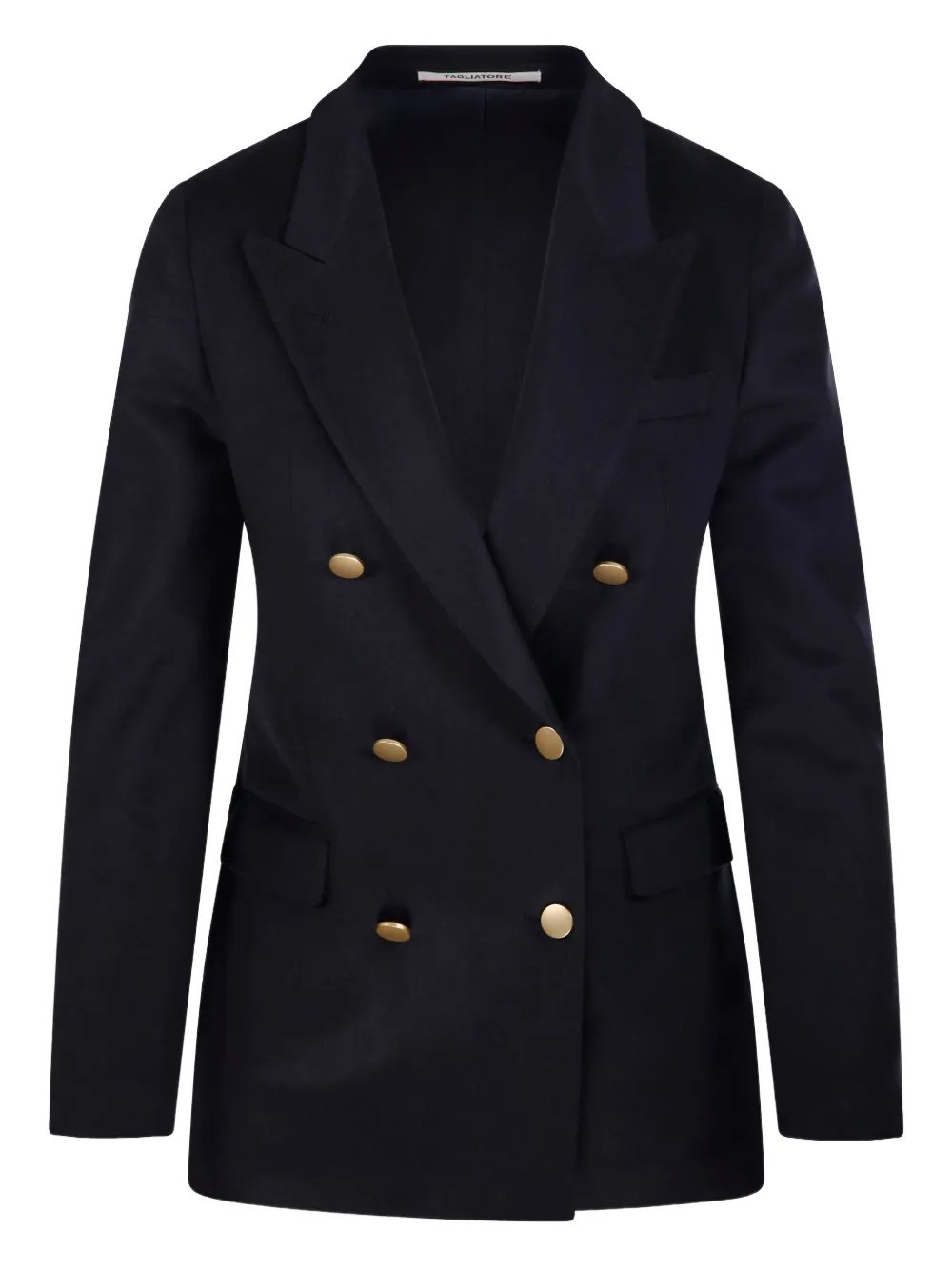 Tagliatore double-breasted gold-button blazer - Blue | Farfetch Global