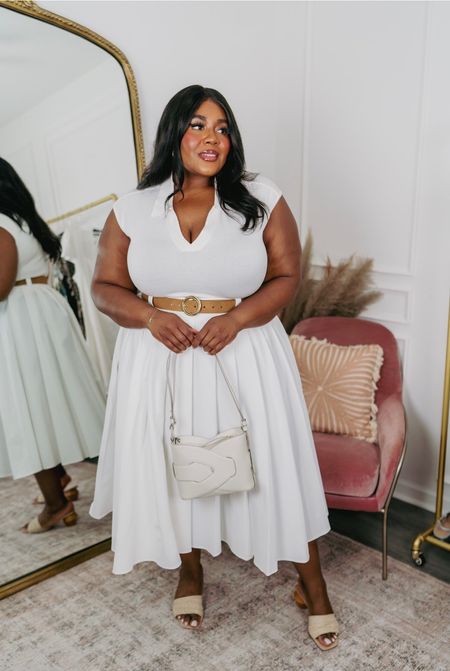 Girlhood is wearing all white outfits for Spring. 

Knit top is Walmart XXL - Skirt and shoes are old but linked a similar style • 

Spring Outfits, Plus Size Fashion, White Dresses, graduation dress

#LTKfindsunder50 #LTKplussize #LTKsalealert