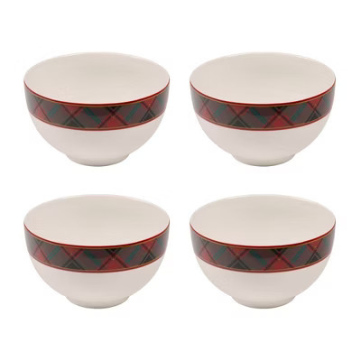 Spode Christmas Tree 6-Inch Rice Bowl, Set of 4 - Round Ceramic Bowls for Soup, Stews, Frozen Meals, and Sticky Rice - Dishwasher, Microwave Safe | Target