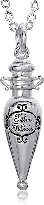 Harry Potter Silver Plated Felix Felicis Potion in The Bottle Pendant Necklace, 18” Chain | Amazon (US)