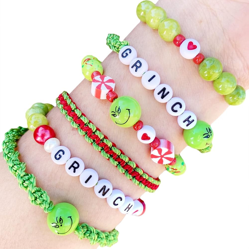 5Pcs Christmas Bracelets Jewelry Accessories for Xmas as Party Gifts | Amazon (US)