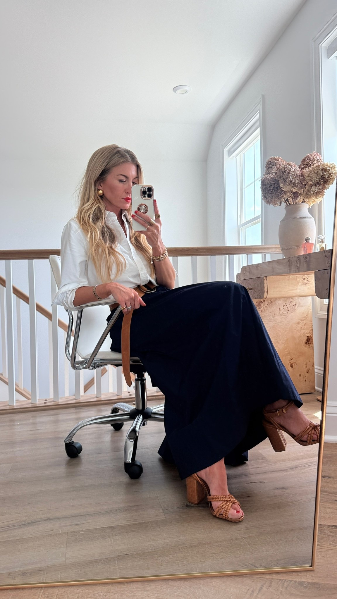 White Button down + navy skirt

#LTKStyleTip #LTKSeasonal #LTKBeauty