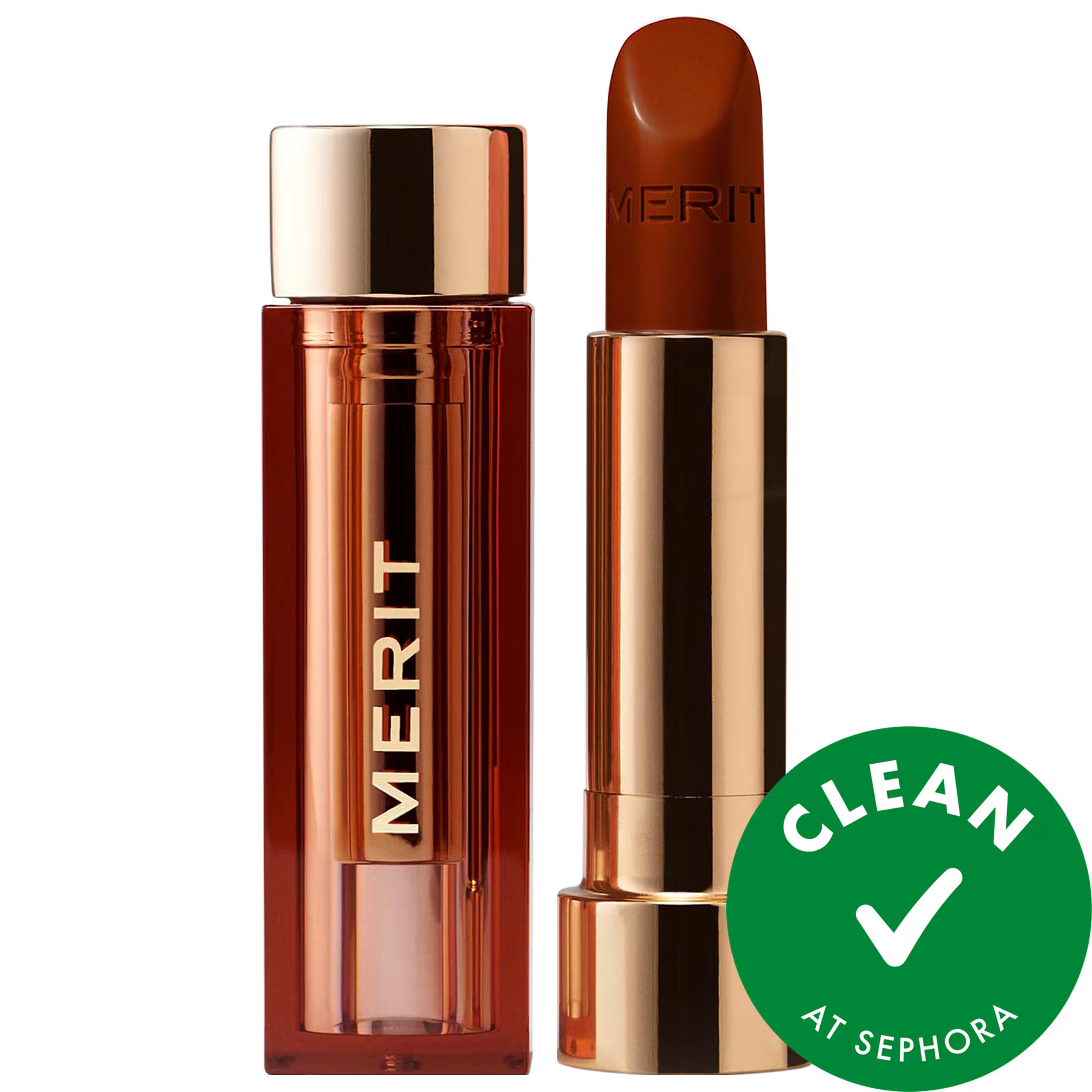 MERIT Signature Lip Lightweight Satin Lipstick Tiger 0.10 oz/ 3 g | Sephora (US)