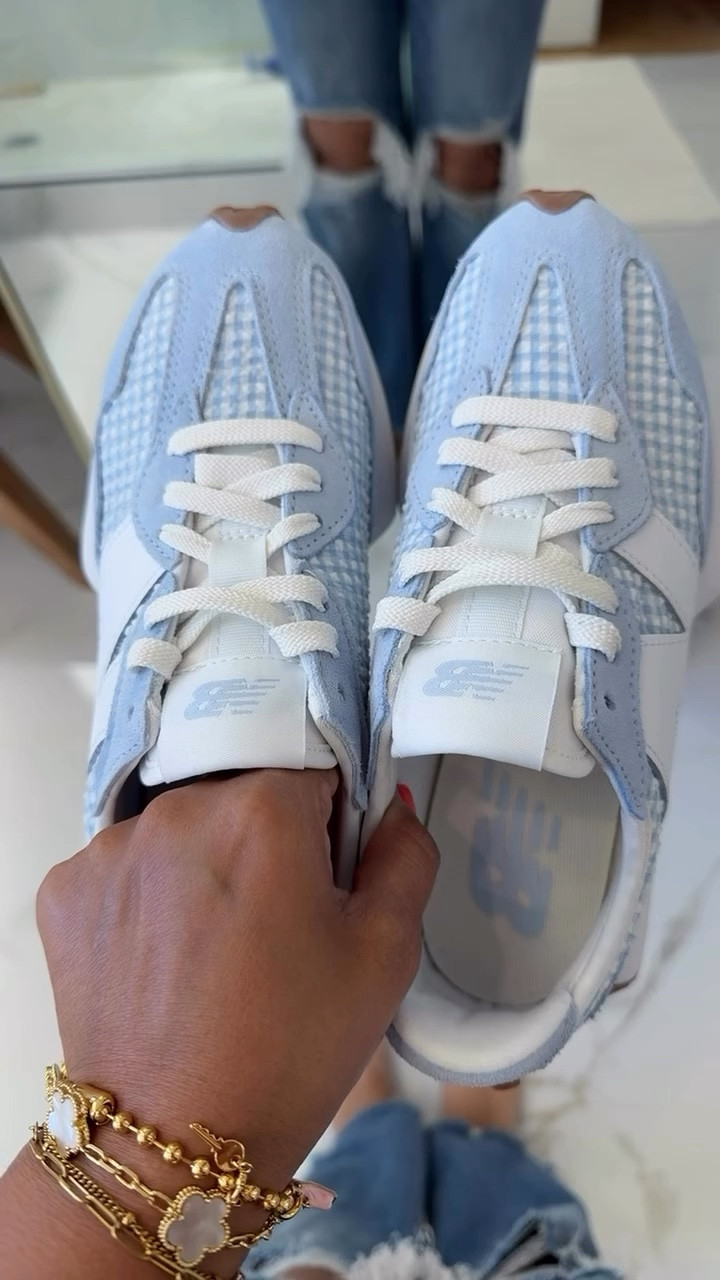 GINGHAM NEW BALANCE 327!! #newbalance #newbalance327 

#LTKMothersDay #LTKootd