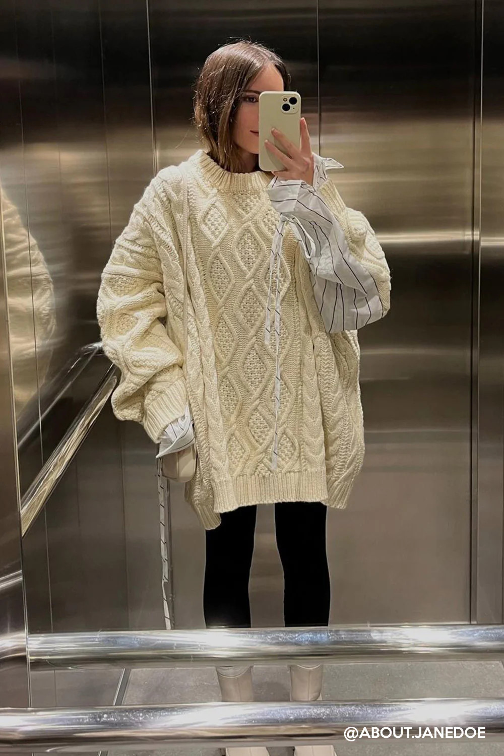 Sadie Shirt Combo Knit Pullover | Storets (Global)