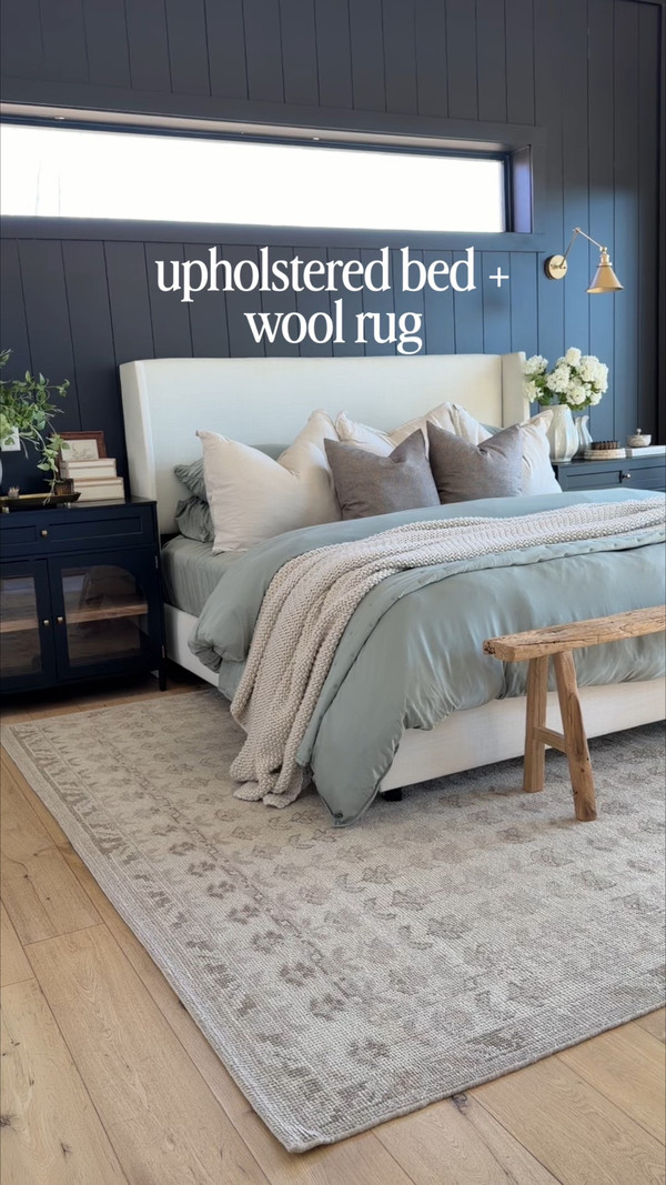 A closer look at all the bedding details in our bedroom.