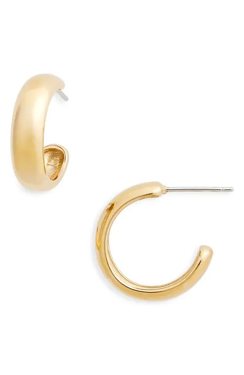 JENNY BIRD Small Staple Hoop Earrings in High Polish Gold at Nordstrom | Nordstrom