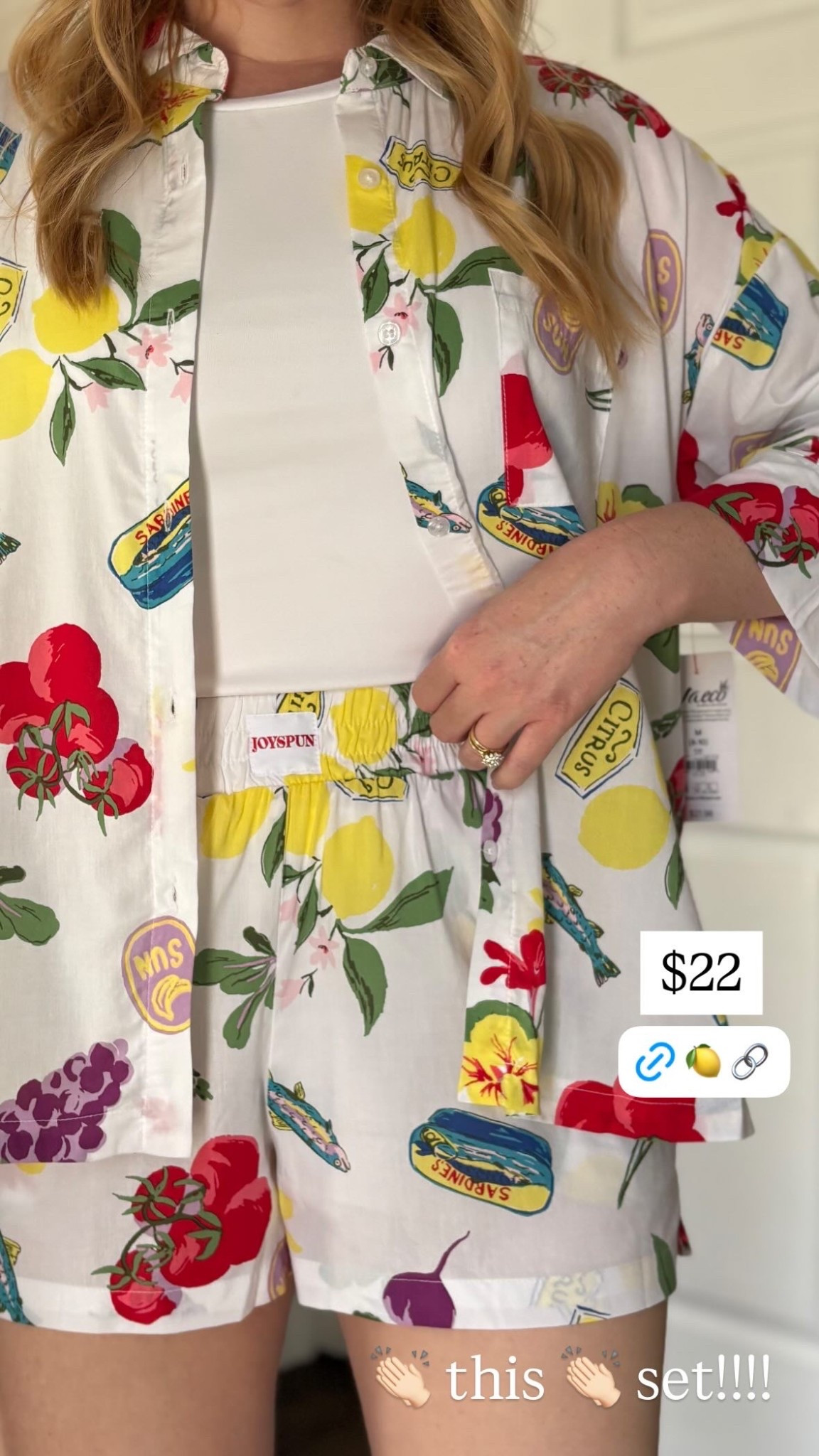 Joyspun Women’s Woven ¾ Sleeve Notch Collar Top and Boxer Shorts Pajama Set, Size medium 

#LTKMidsize #LTKTravel #LTKFindsUnder50