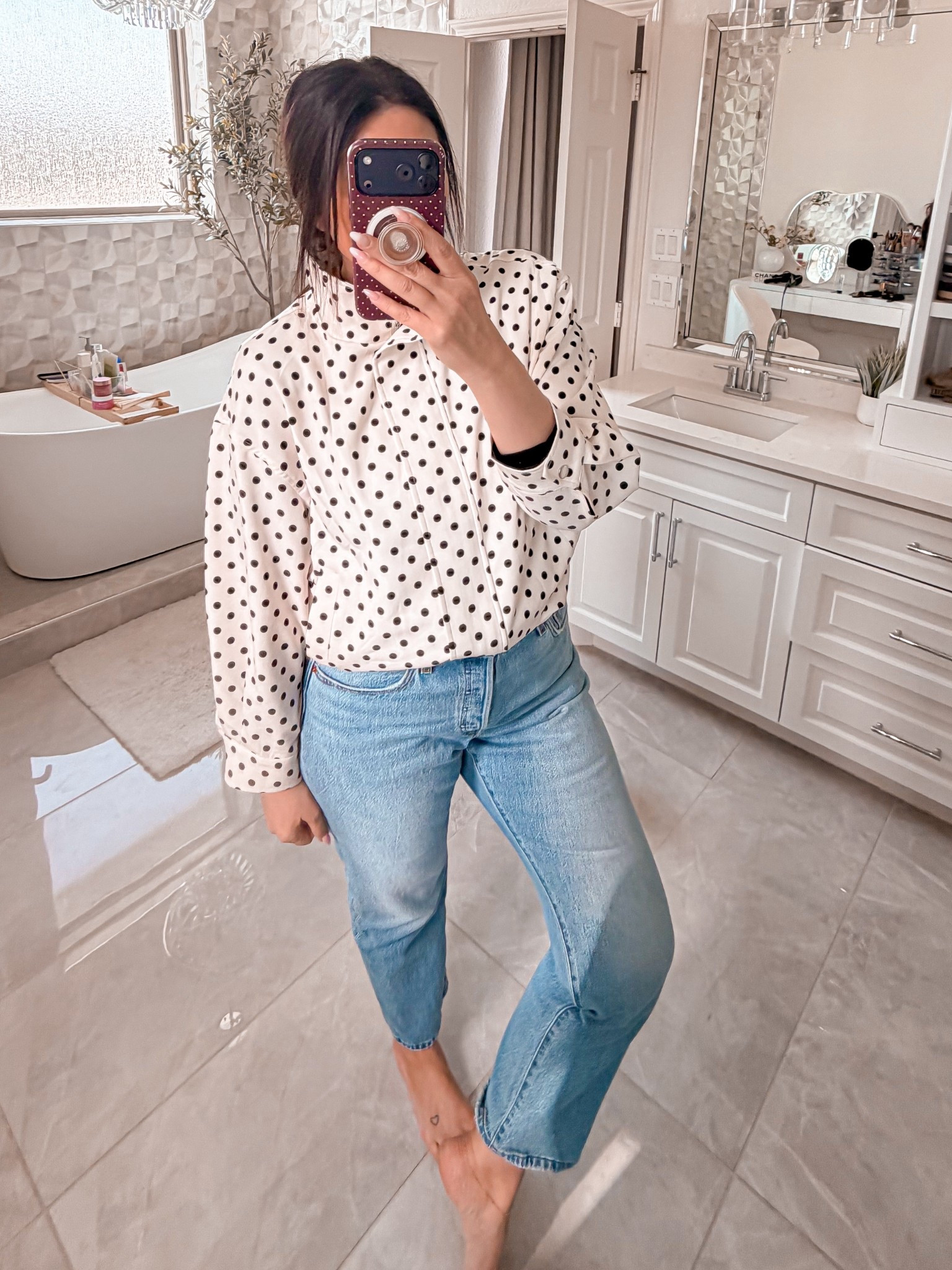 Finally found a pair of jeans that don’t gap in the back 🙌🏼

These are the Levi’s 501 Curve and they fit so well through the waist and hips. Structured denim, super flattering, and I loved them enough to grab two washes.

They do have a button fly (not my fave usually), but the fit made it worth it. Wearing a medium in the jacket .. 

Linked both washes here 🤍


#LTKOver40 #LTKootd #LTKMidsize