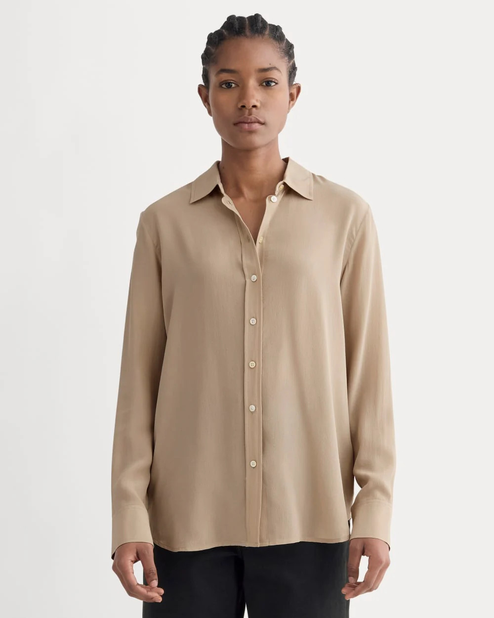 The Must-Have Shirt in Washable Silk | Burnt Sugar | Everlane