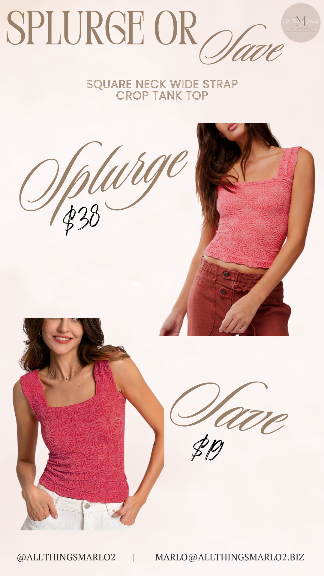 Square Neck Wide Strap Crop Tank Top 

 #LTKSeasonal #LTKWorkwear #LTKTravel