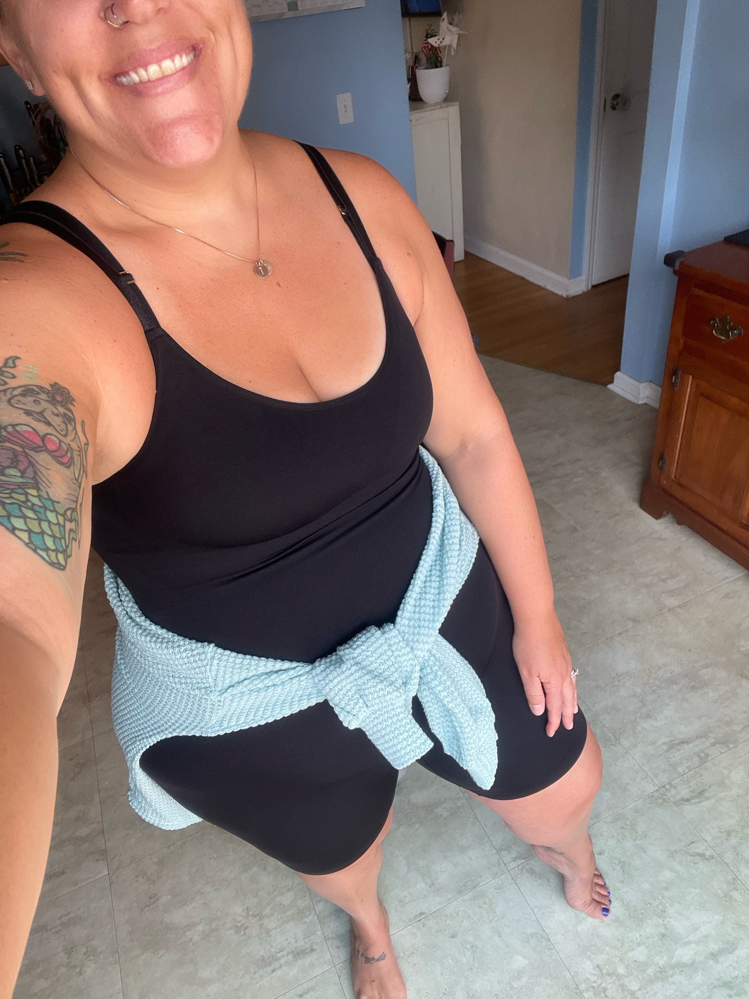 curvy girl OOTD 🩵