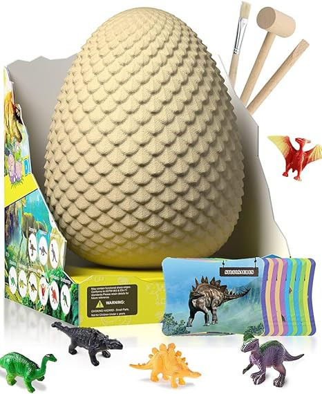 EARTH'SCODE Jumbo Dino Egg Excavation Dig Kit, Archeology Educational Science STEM Toy, Crafts Gi... | Amazon (US)
