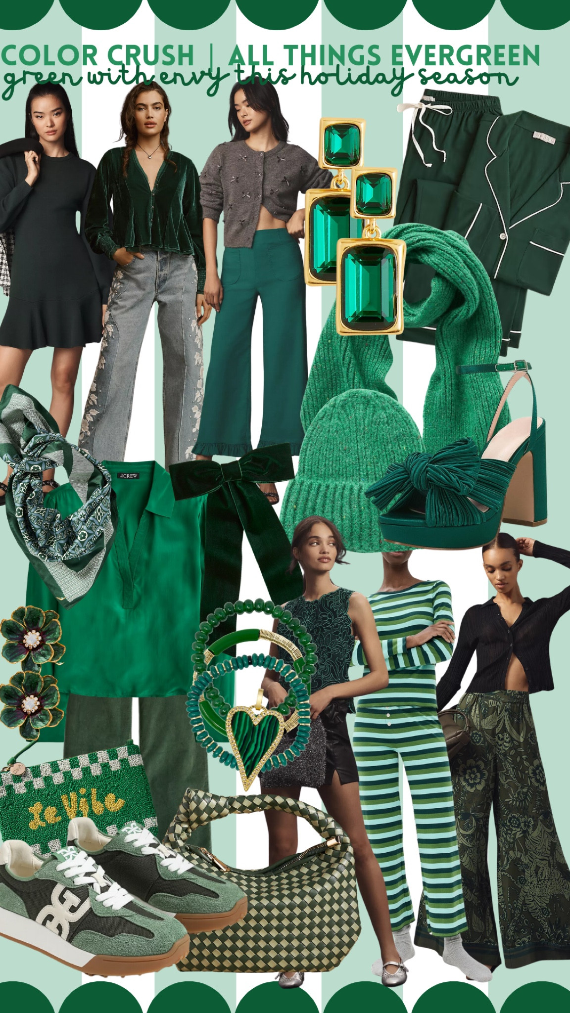 color crush = everything evergreen! the hue of the holidays made for taking on the town and styling up your season | 

#LTKHoliday #LTKSeasonal #LTKStyleTip