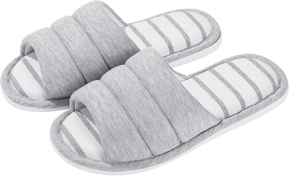 shevalues Open Toe House Slippers for Women Men Soft Cotton Indoor Shoes Memory Foam Slip On bedr... | Amazon (US)