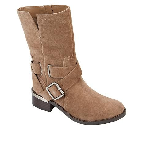 Vince Camuto Wethima Leather Moto Boot | HSN