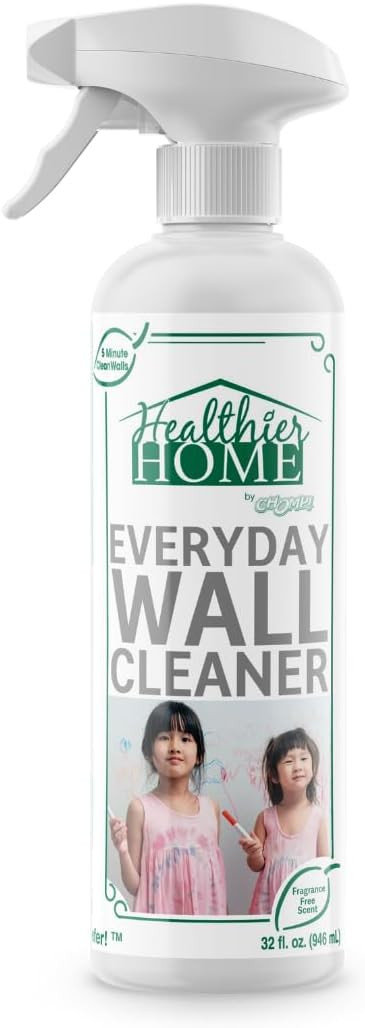 CHOMP! Painted Wall Cleaner Spray, Multipurpose for Walls, Ceilings, and Baseboards, Removes Dirt, Dust, Odor, Stains, Healthier Home 5-Minute CleanWalls 4-in-1, 32 Ounces (Fragrance Free) | Amazon (US)