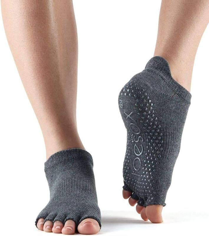 TOESOX Women’s Low Rise Half Toe Grip Socks – Non-Slip Pilates Grip Socks, Barre & Yoga Socks... | Amazon (US)