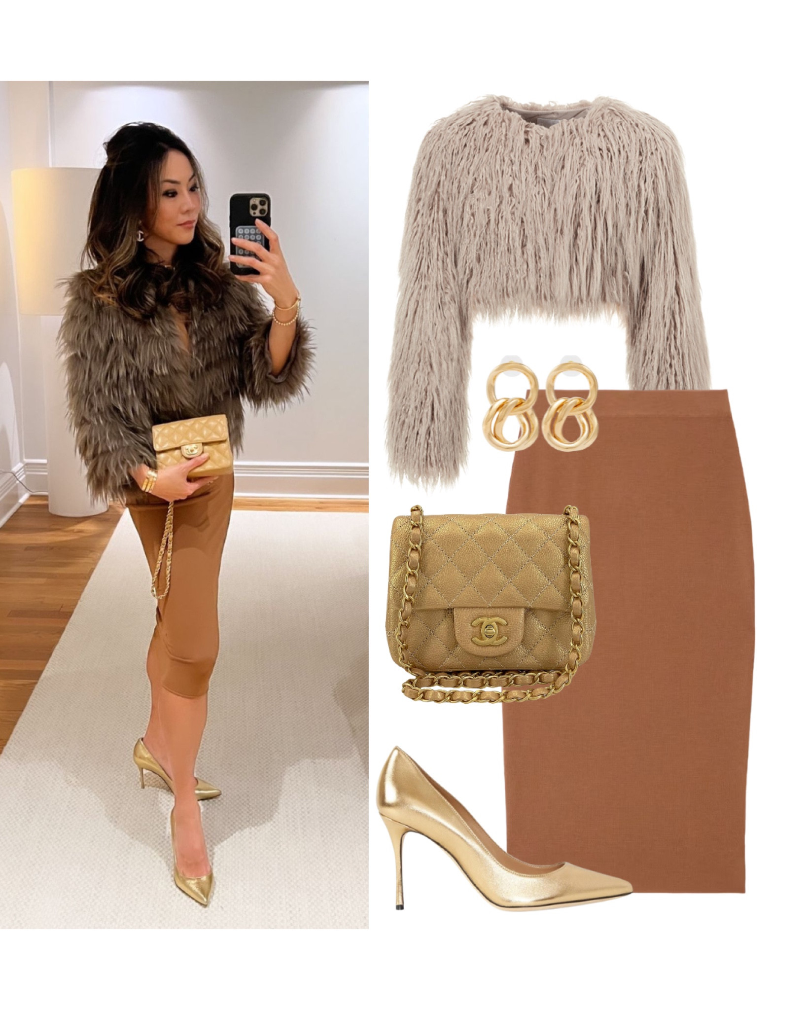 Feeling all the cozy fall vibes with this chic outfit!  Sharing exact and similar items so you can get the look too! #ChicFallOutfit #GetTheLook #FallFashion #CozyAndChic #EffortlessStyle #FallWardrobe #OOTD #FallVibes #AutumnStyle #FashionInspo #CroppedJacket #FurJacket #GoldPumps #PencilSkirt



#LTKShoeCrush #LTKItBag #LTKStyleTip