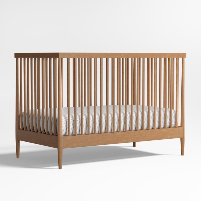 Hampshire Natural Brown Wood Convertible Baby Crib + Reviews | Crate & Kids | Crate & Barrel