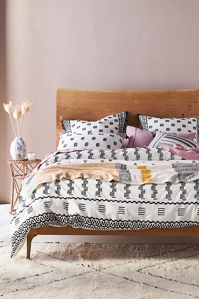 Bellina Clipped Jacquard Duvet Cover | Anthropologie (US)