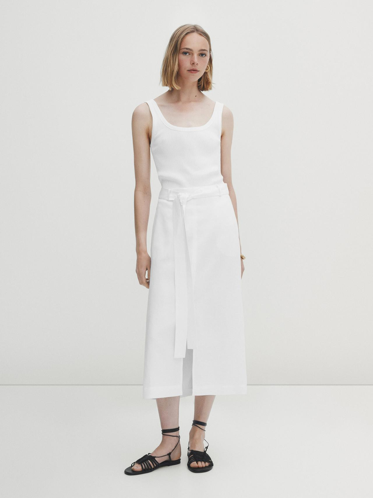 Ribbed vest top | Massimo Dutti US