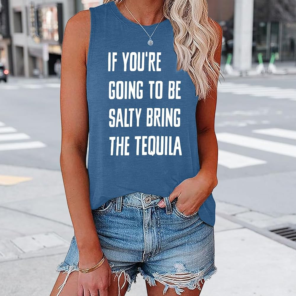 BLACKMYTH Women Funny IF You're Going Tank Top Sleeveless Graphic Workout Tunic | Amazon (US)