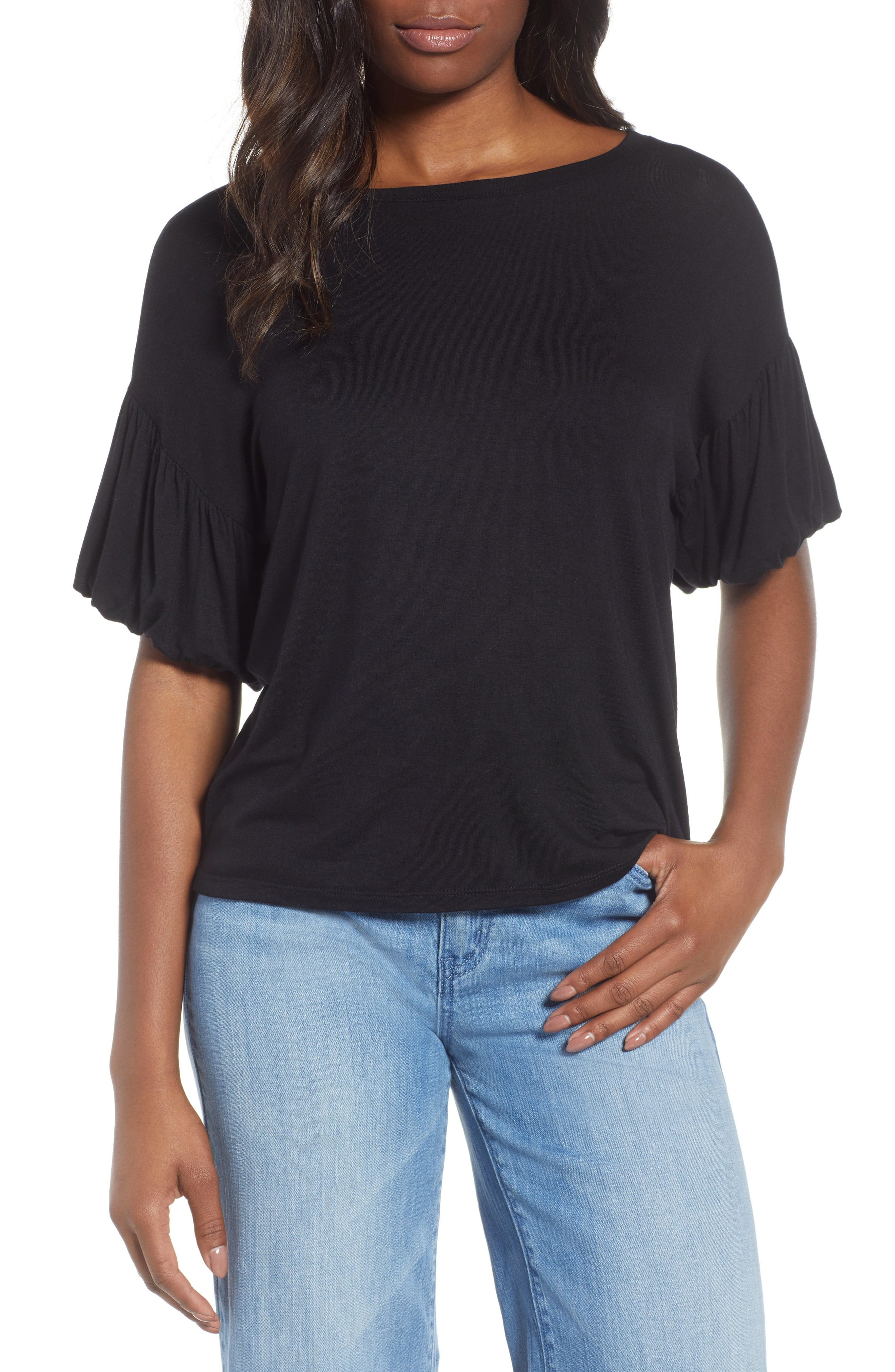 Knit Bubble Sleeve Tee | Nordstrom