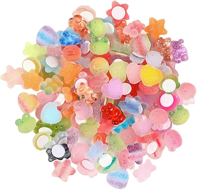 DIYOMR 3D Clear Resin Stickers for Big Belly Cups Mugs, Removal Without Trace, 100 Mixed Shapes R... | Amazon (US)