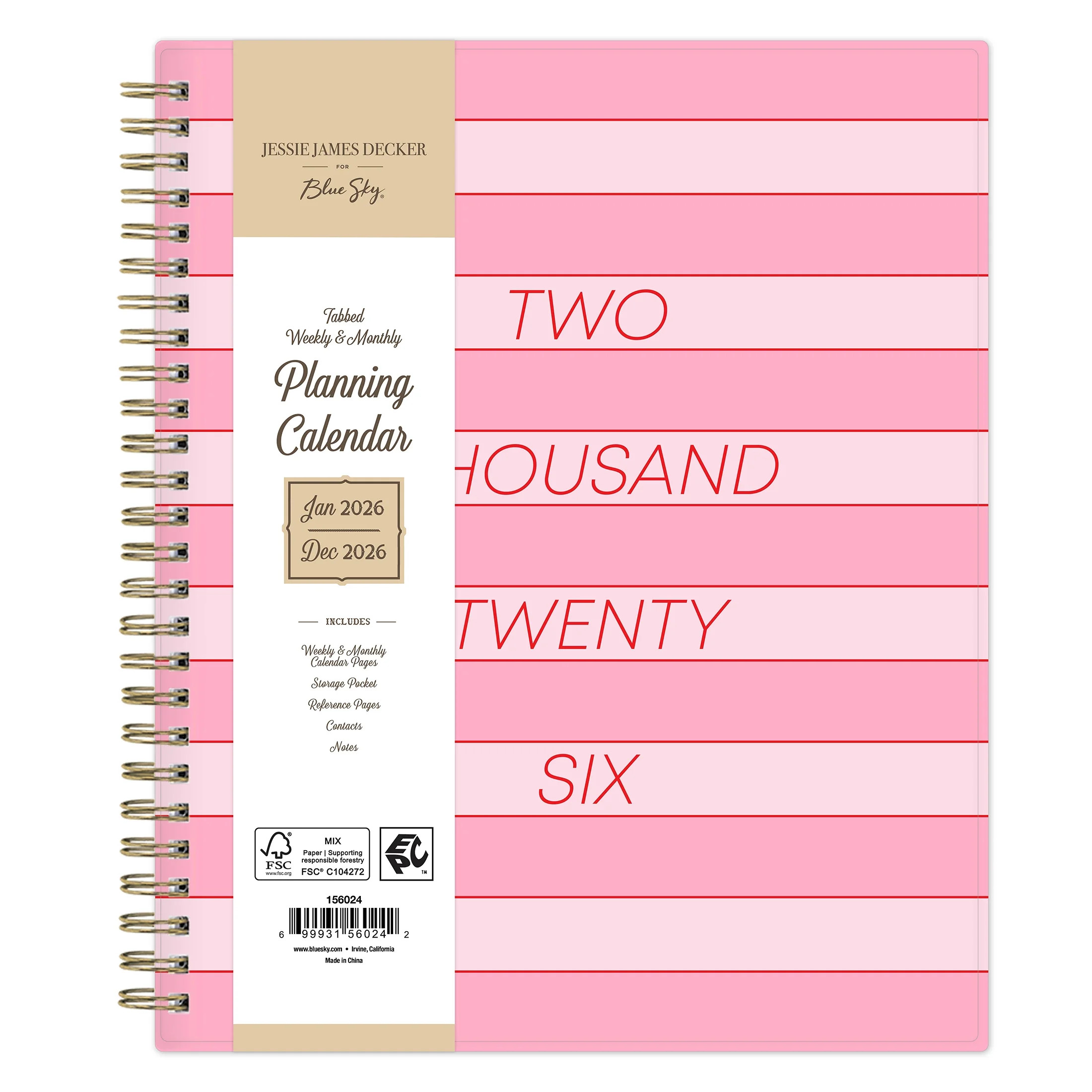 Jessie James Decker for Blue Sky Monthly Weekly (7" x 9") Carnival Pink Year 12-M (Jan 2026 - Dec... | Walmart (US)