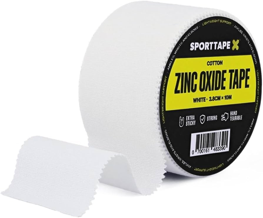 SPORTTAPE Zinc Oxide Tape - 3.8cm x 10m | White Sports Strapping Tape | Ankle Tape for Stability,... | Amazon (UK)