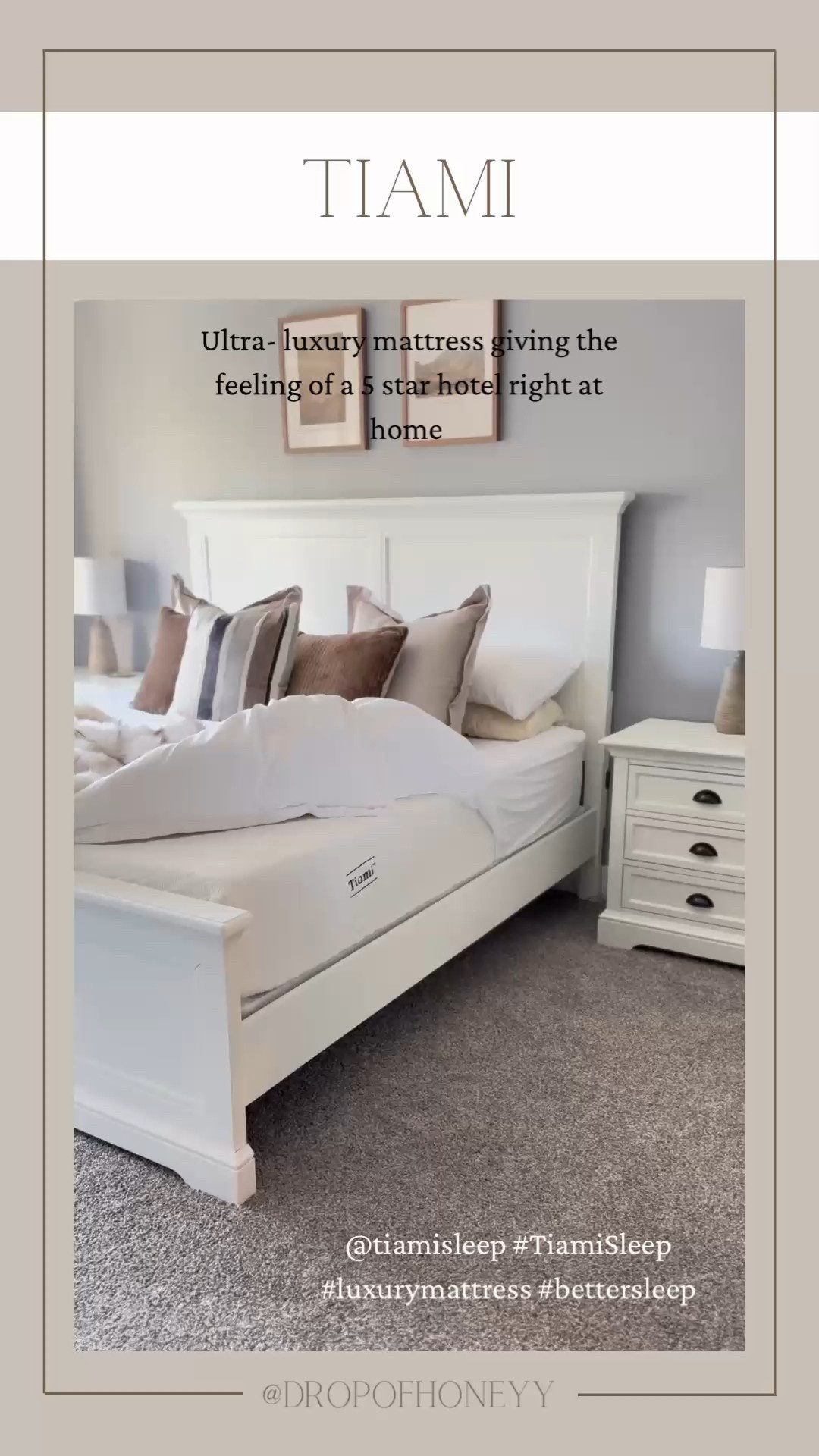 @tiamisleep #TiamiSleep #luxurymattress #bettersleep #ad