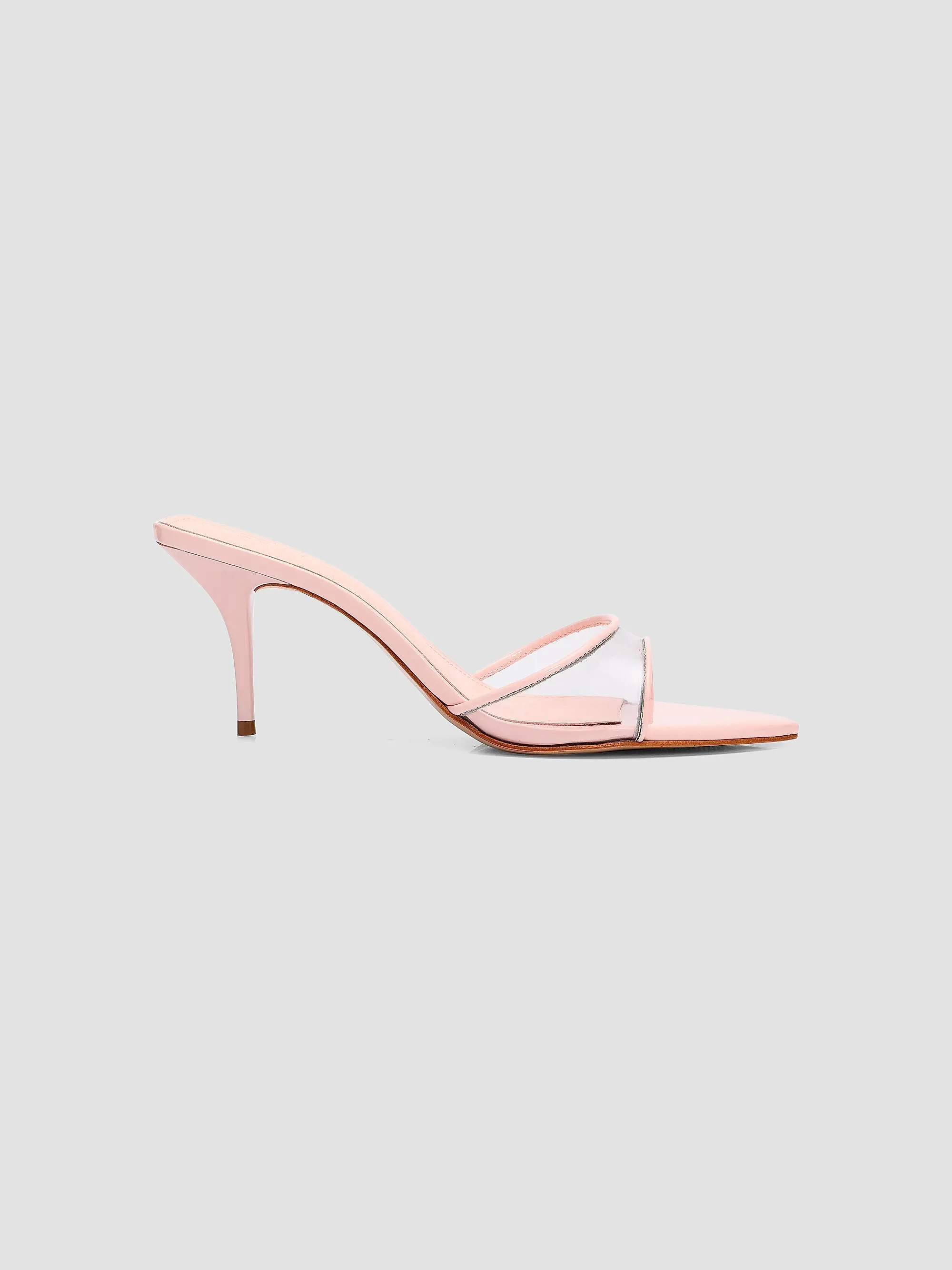 Elodie Vinyl 75MM Leather Stiletto Sandals | Saks Fifth Avenue