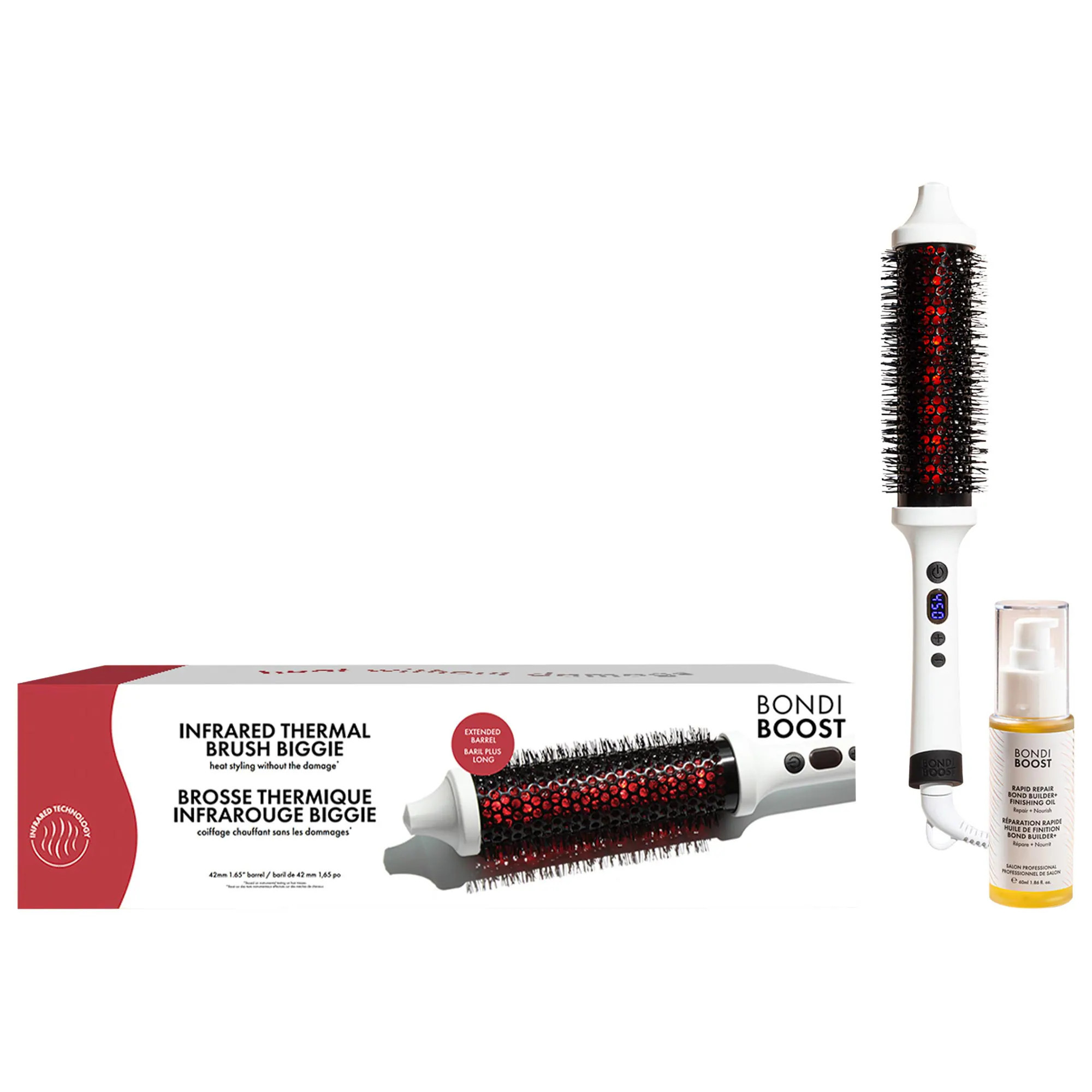 BondiBoost Infrared Heated Long Barrel Round Brush and Rapid Repair Bond Builder+ Hair Oil Gift Set | Sephora (US)