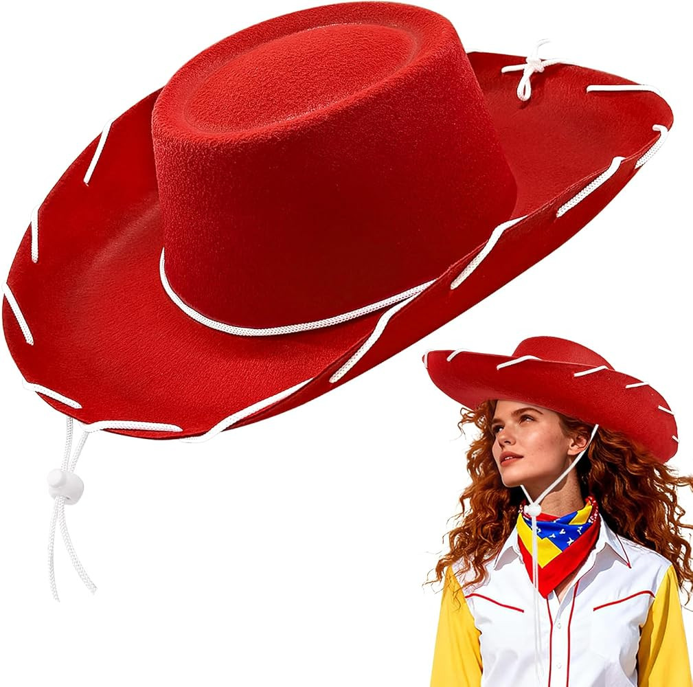 Cowgirl Hat,Western Cowboy Hats Wild West Classic Wide Brim Headwear for Men Women Halloween Cosp... | Amazon (US)