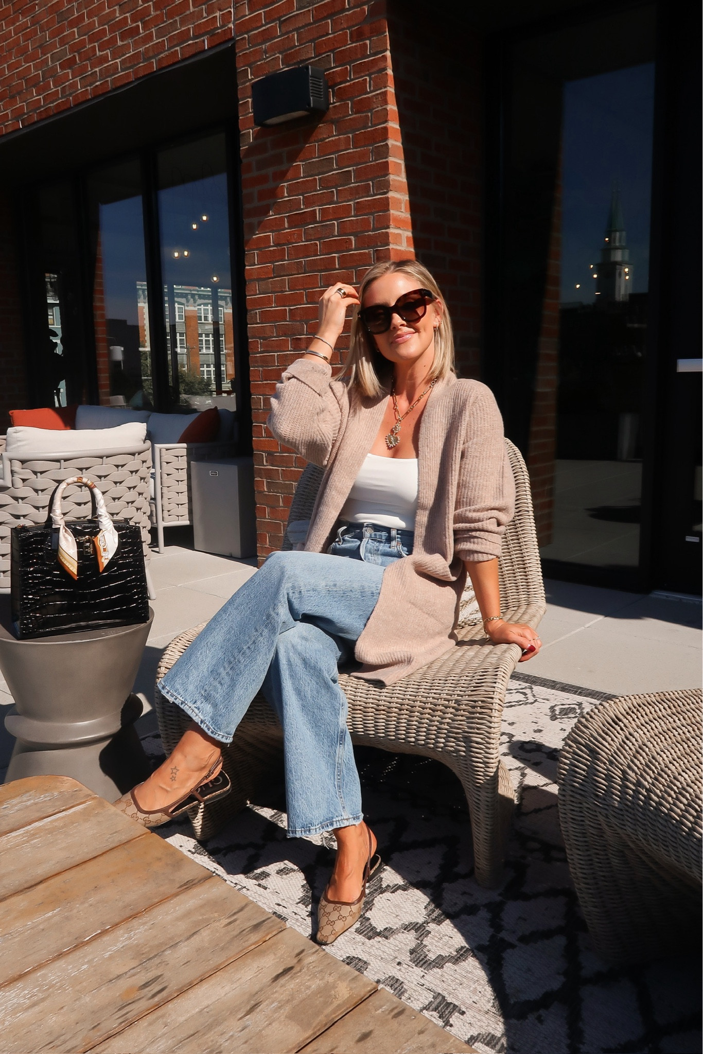 Soaking up the sun! Loving this simple fall fashion look! 

Fall fashion, fall basics, fall outfits, easy Thanksgiving outfits,  Capsule closet



#LTKSeasonal #LTKStyleTip #LTKFindsUnder100
