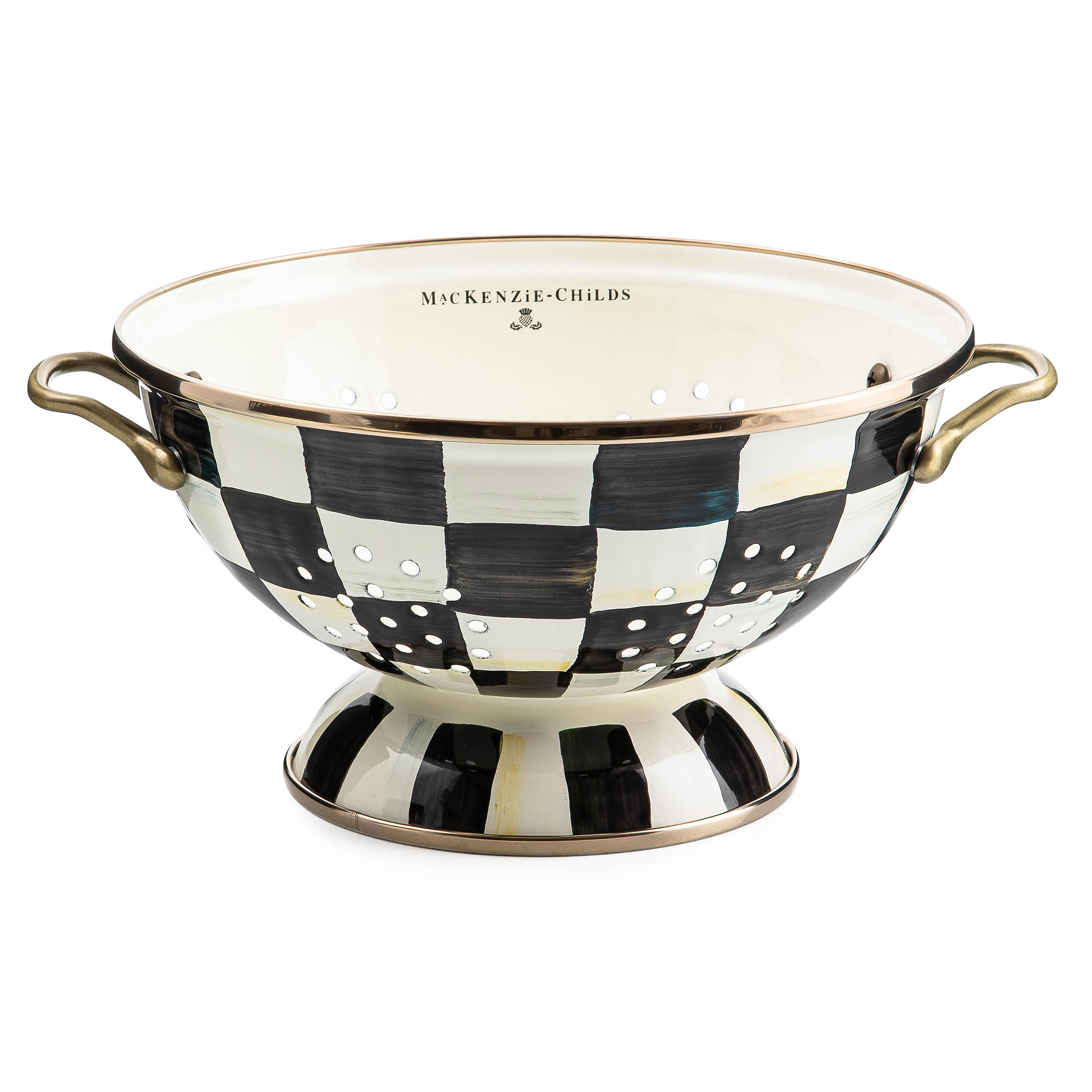 MacKenzie-Childs Courtly Check Large Colander | MacKenzie-Childs