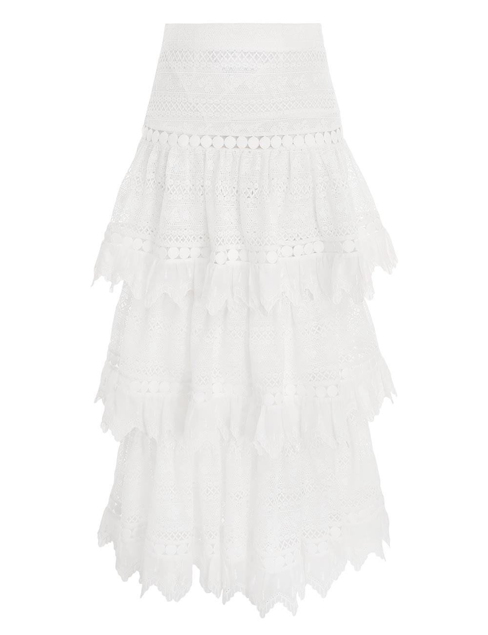 Prima Insert Trim Midi Skirt | ZIMMERMANN (APAC)