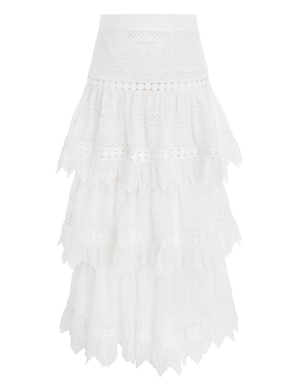 Prima Insert Trim Midi Skirt | ZIMMERMANN (APAC)