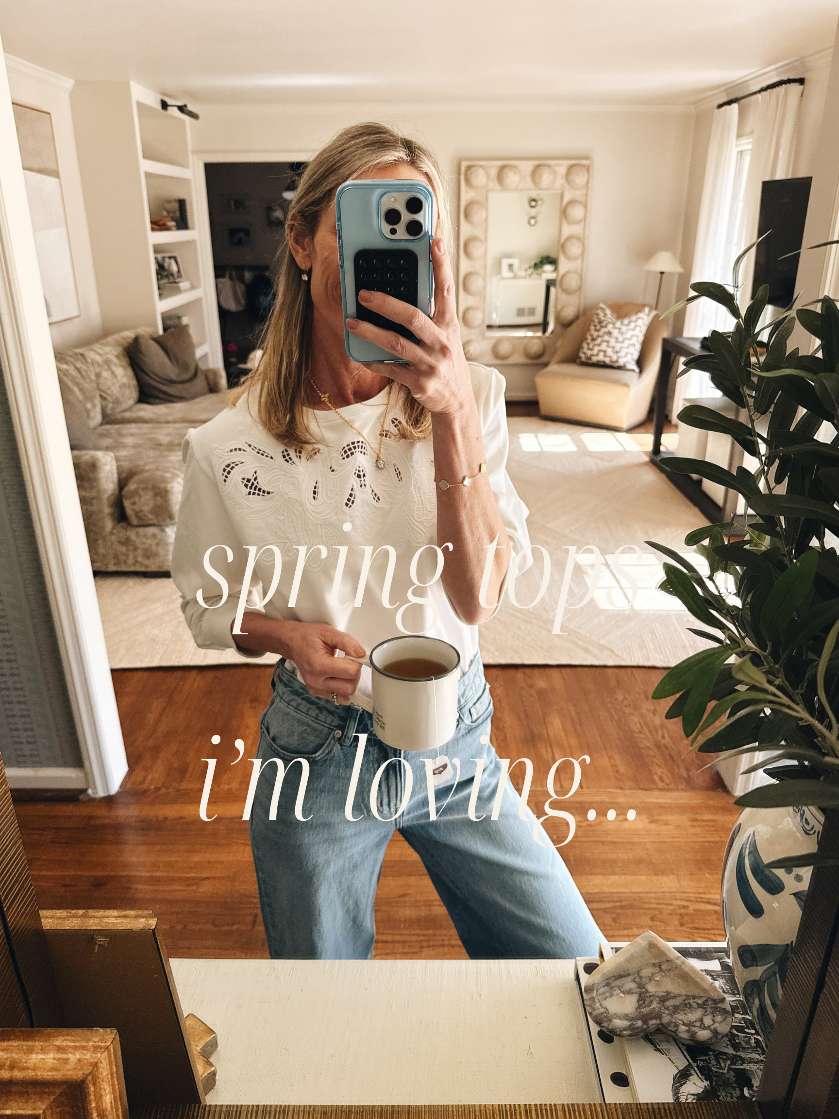 Here's a couple spring tops I've been loving for spring... 

 