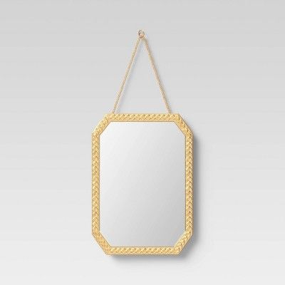 10" x 14" Octagon Metal Novelty Mirror Brass - Opalhouse™ | Target