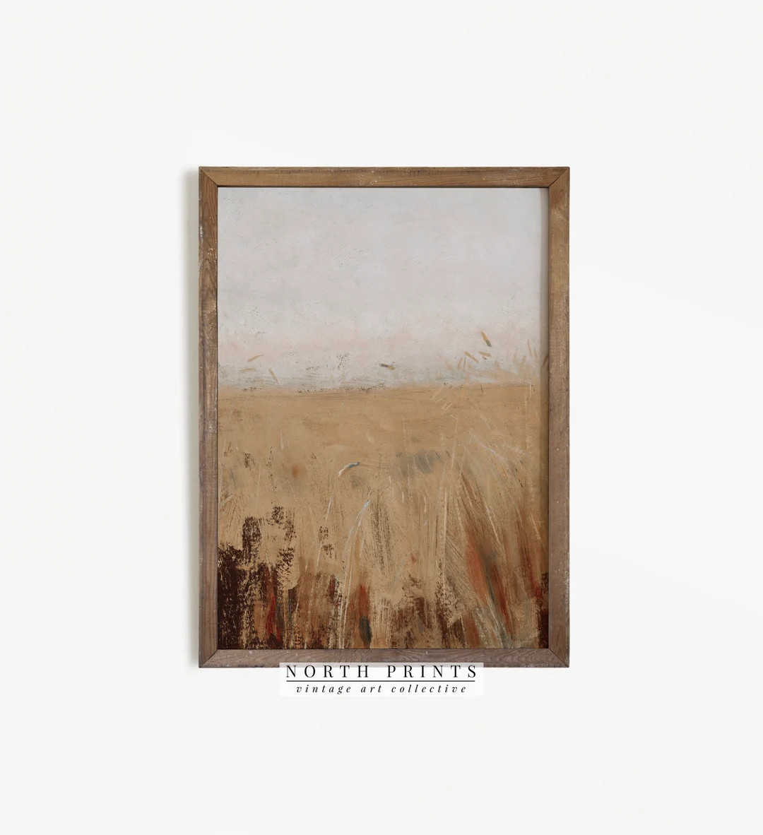 Autumn Landscape Hay Field Painting  Vintage Neutral Print  - Etsy | Etsy (US)