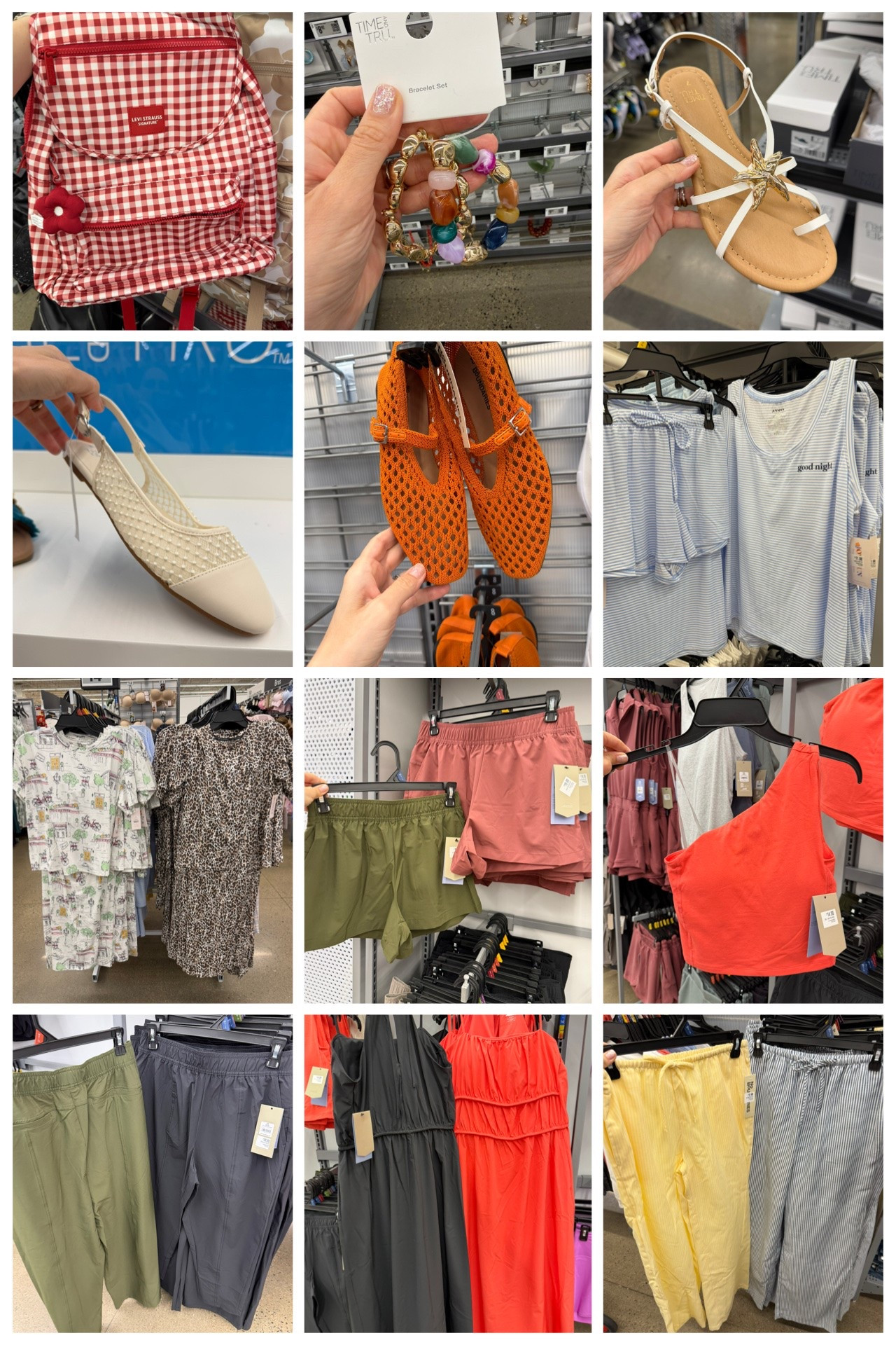 Walmart new arrivals that are worth your time! The pajamas remind me of Lake Pajamas; the Avia active shorts and pants are excellent, just like Athleta. New shoes, gingham backpack and must-have bracelet stack! #walmartfashion