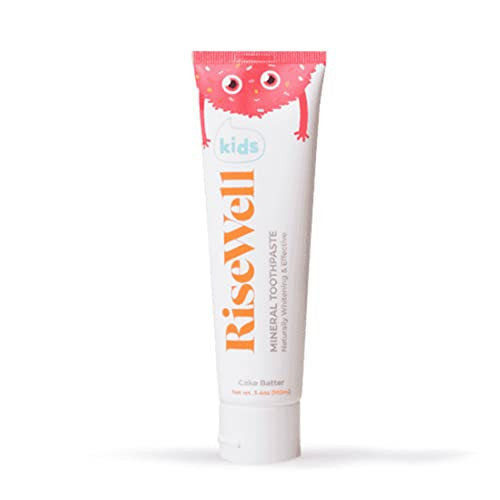 RiseWell Kids Mineral Toothpaste - Kids Hydroxyapatite Toothpaste, Safe to Swallow - Natural, Fluoride Free Toothpaste Kids - Cake Batter, 3.4 Oz | Amazon (US)